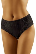 Figi z podwyższonym stanem i koronką ECO-DI czarne XXL Wolbar