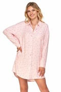 Koszula nocna Viki różowa w kropki XXL