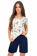 Piżama damska z krótkim rękawem Goya 1/2 floral M Donna