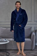 Męski szlafrok Clever w kolorze ciemnoniebieskim 3XL L&L