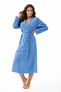 Szlafrok frotte Hannah długi niebieski 3XL Dorota