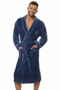 Szlafrok męski Luca niebieski XXL L&L