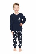 Długa piżama dziecięca Lucky niebieska 134/140 DN Nightwear