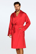 Szlafrok męski satynowy Lukas czerwony XXL DKaren
