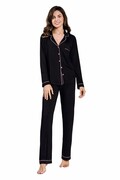 Piżama damska z guzikami Sydney czarna XL Taro