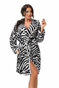 Szlafrok Zebra biało-czarny L Dorota