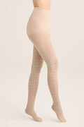 Ciepłe rajstopy Cashmir II 150 DEN beżowe L Gabriella