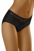 Figi damskie z podwyższoną talią i koronką ECO-ZA czarne XXL Wolbar