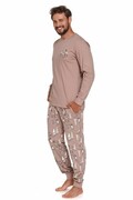 Męska piżama Damian brązowa XXL DN Nightwear