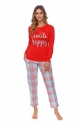 Piżama damska Flow czerwona smile XXL DN Nightwear