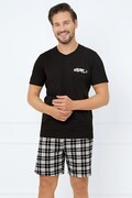 Piżama męska Klark czarna XXL Italian Fashion