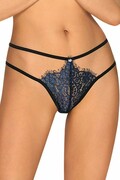 Koronkowe stringi Yassmyne niebieskie L/XL Obsessive