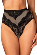 Luksusowe koronkowe figi Olvidia czarne XS/S Obsessive