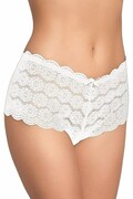 Koronkowe figi z nogawką 171 białe XXL Gabidar