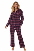 Flanelowa piżama Roxy bordowa XXL L&L