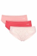 3-pak organicznych majtek SLOGGI GO CRUSH hipster pink+coral S Sloggi