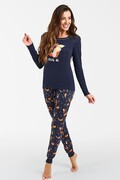 Piżama damska Wasilla niebieska z lisem M Italian Fashion