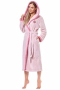 Długi szlafrok damski Ema różowy XXL L&L