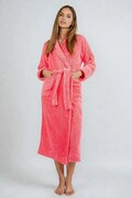 Długi puszysty szlafrok Eliza różowy XXL DKaren