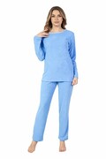 Damska piżama frotte Emily II niebieska XXL Regina