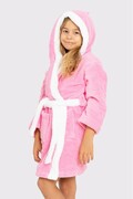 Dziewczęcy szlafrok z uszami Króliczek jasnoróżowy 134/140 Vienetta Secret