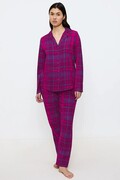 Piżama damska Boyfriend Fit PW 01 X Checks w różową kratę M Triumph