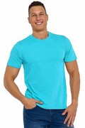 T-shirt męski Basic turkusowy M Moraj