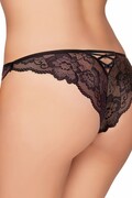 Damskie figi Brazylijki koronkowe 91 czarne M Ewana