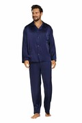 Męska satynowa piżama Lukas granatowa XXL DKaren