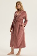 Miękki szlafrok damski Reva II stary różowy długi S Henderson