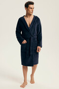 Męski ciepły szlafrok Naps ciemnoniebieski XXL Henderson