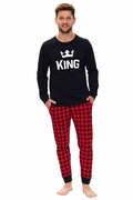 Piżama męska King czarna 3XL DN Nightwear