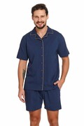 Piżama męska zapinana na guziki Dale granatowa XXL DN Nightwear