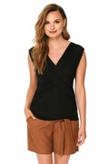 Luksusowa koszulka ciążowa Barray czarna XL 9fashion
