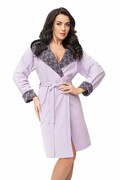 Bawełniany szlafrok Agata jasnofioletowy XXL Dorota