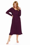 Długa koszula nocna Debie burgund XXL DN Nightwear