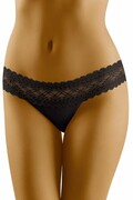 Damskie majtki biodrowe z koronką ECO-TI czarne L Wolbar
