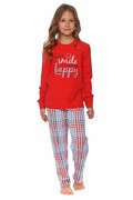 Piżama dziewczęca Flow smile, czerwona 134/140 DN Nightwear