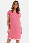 Koszula nocna Emotion różowa w białe kropki XXL Cana