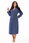 Damski szlafrok frotte Hannah II długi indygo XXL Dorota