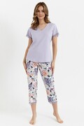 Piżama damska Inspiration jasnofioletowa XXL Cana
