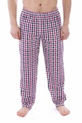 Męskie spodnie od piżamy Robert czarno-czerwone M Regina