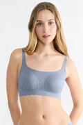 Biustonosz Sloggi Zero Feel Bliss Top niebiesko-szary S Sloggi