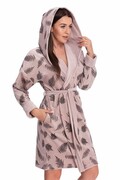 Szlafrok welurowy Stefanie beżowy XL Dorota