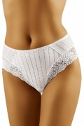 Figi z podwyższonym stanem i koronką ECO-DI białe XXL Wolbar