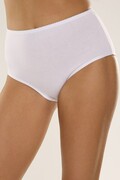 Bawełniane figi z wysokim stanem Sara białe XXL De Lafense