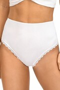 Wysokie figi bawełniane 251 białe XL Donna