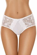 Damskie bawełniane figi z koronką 101 białe XXL Gabidar