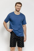Bawełniana piżama męska Matteo niebieska XXL Taro