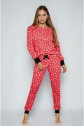 Damska piżama Sue czerwona z pierniczkami L Sensis